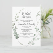 Elegant Eucalyptus Greenery Vrijgezellenfeest Kaart (Staand voorkant)