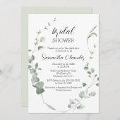 Elegant Eucalyptus Greenery Vrijgezellenfeest Kaart (Voorkant / Achterkant)