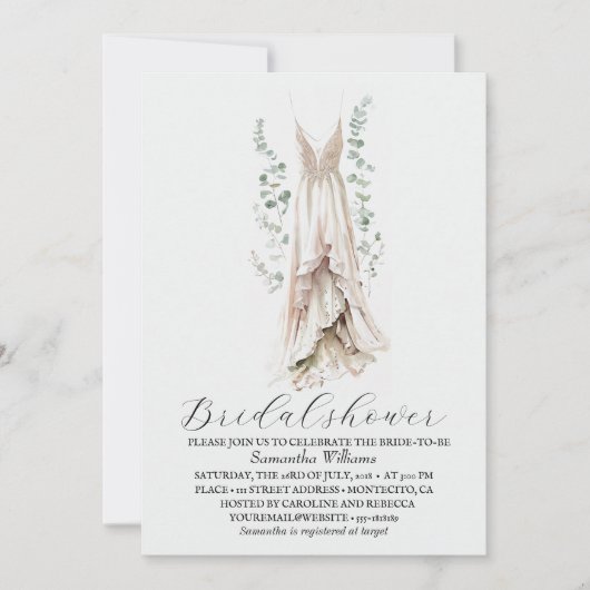 Elegant Eucalyptus Greenery Vrijgezellenfeest Kaart (Voorkant)