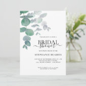 Elegant Eucalyptus Greenery Vrijgezellenfeest Kaart (Staand voorkant)