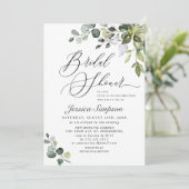 Elegant Eucalyptus Greenery Vrijgezellenfeest Kaart (Staand voorkant)