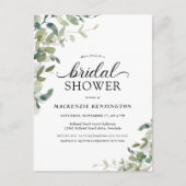 Elegant Eucalyptus Greenery Vrijgezellenfeest Uitnodiging Briefkaart (Voorkant)