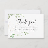 Elegant Eucalyptus Greenery Waterverf Bedankkaart (Voorkant)