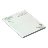 Elegant Eucalyptus Greenery Waterverf Notitieblok (Schuin)