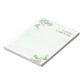 Elegant Eucalyptus Greenery Waterverf Notitieblok (Linkerzijde)