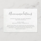 Elegant Eucalyptus Greenery Wedding Accommodatie Informatiekaartje (Voorkant)