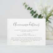 Elegant Eucalyptus Greenery Wedding Accommodatie Informatiekaartje (Staand voorkant)