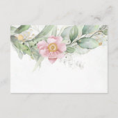 Elegant Eucalyptus Greenery Wedding Accommodatie Informatiekaartje (Achterkant)