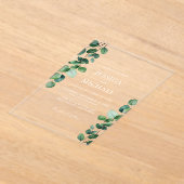 Elegant Eucalyptus Greenery Wedding Acryl Uitnodigingen (Laagn)