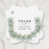 Elegant Eucalyptus Greenery Wedding Bedankjes Labels (Voorkant)