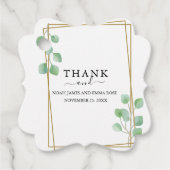 Elegant Eucalyptus Greenery Wedding Bedankjes Labels (Voorkant)