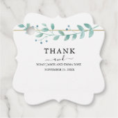 Elegant Eucalyptus Greenery Wedding  Bedankjes Labels (Voorkant)