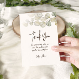 Elegant Eucalyptus Greenery Wedding Bedankkaart