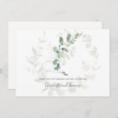Elegant Eucalyptus Greenery Wedding Bedankt (Voorkant / Achterkant)