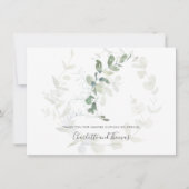 Elegant Eucalyptus Greenery Wedding Bedankt (Voorkant)