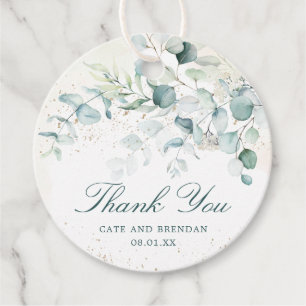 Elegant Eucalyptus Greenery Wedding Bedankt Bedankjes Labels