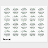 Elegant Eucalyptus Greenery Wedding Bedankt Ronde Sticker (Vel)