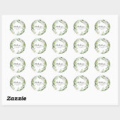 Elegant Eucalyptus Greenery Wedding Bedankt Ronde Sticker (Vel)