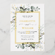 Elegant Eucalyptus Greenery Wedding Gold