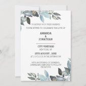 Elegant Eucalyptus Greenery Wedding Invitation Kaart (Voorkant)