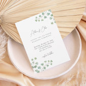 Elegant Eucalyptus Greenery Wedding Invitation Kaart