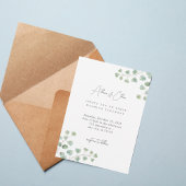 Elegant Eucalyptus Greenery Wedding Invitation Kaart
