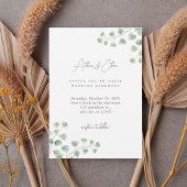 Elegant Eucalyptus Greenery Wedding Invitation Kaart