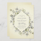 Elegant Eucalyptus Greenery Wedding Invitation Kaart
