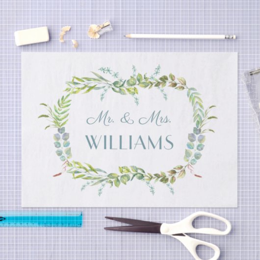 Elegant Eucalyptus Greenery Wedding & Jubileum Tissuepapier (Craft)