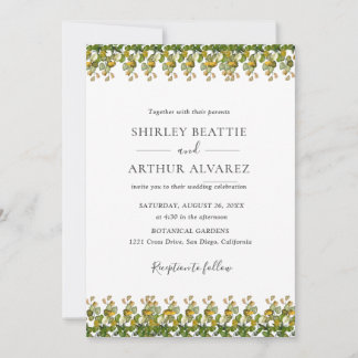 Elegant Eucalyptus Greenery Wedding Kaart