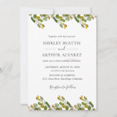 Elegant Eucalyptus Greenery Wedding Kaart (Voorkant)