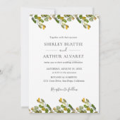 Elegant Eucalyptus Greenery Wedding Kaart (Achterkant)