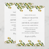 Elegant Eucalyptus Greenery Wedding Kaart (Voorkant / Achterkant)