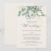 Elegant Eucalyptus Greenery Wedding Kaart (Voorkant / Achterkant)