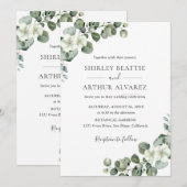 Elegant Eucalyptus Greenery Wedding Kaart (Voorkant / Achterkant)