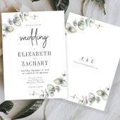 Elegant Eucalyptus Greenery Wedding Kaart