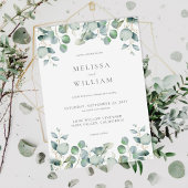 Elegant Eucalyptus Greenery Wedding Kaart