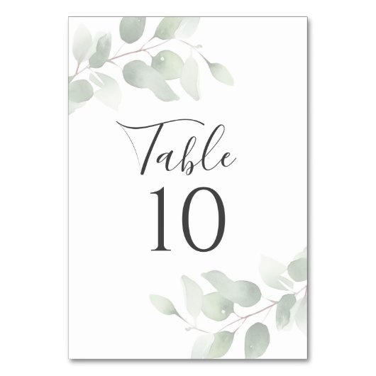 Elegant Eucalyptus Greenery Wedding Kaart (Voorkant)