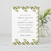 Elegant Eucalyptus Greenery Wedding Kaart (Staand voorkant)