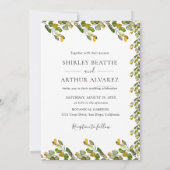 Elegant Eucalyptus Greenery Wedding Kaart (Achterkant)