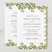 Elegant Eucalyptus Greenery Wedding Kaart (Voorkant / Achterkant)