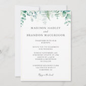 Elegant Eucalyptus Greenery Wedding Kaart (Voorkant)