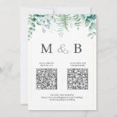 Elegant Eucalyptus Greenery Wedding Kaart (Achterkant)
