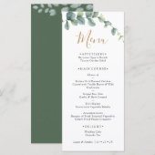 Elegant  Eucalyptus Greenery Wedding  Menu (Voorkant / Achterkant)
