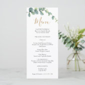 Elegant  Eucalyptus Greenery Wedding  Menu (Staand voorkant)