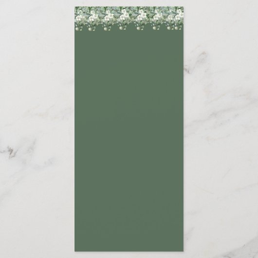 Elegant Eucalyptus Greenery Wedding Menu (Achterkant)