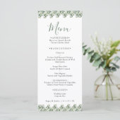 Elegant  Eucalyptus Greenery Wedding  Menu (Staand voorkant)