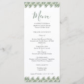 Elegant  Eucalyptus Greenery Wedding  Menu (Voorkant)