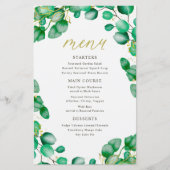 Elegant Eucalyptus Greenery Wedding Menu (Voorkant)