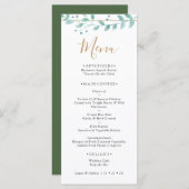Elegant Eucalyptus Greenery Wedding Menu (Voorkant / Achterkant)